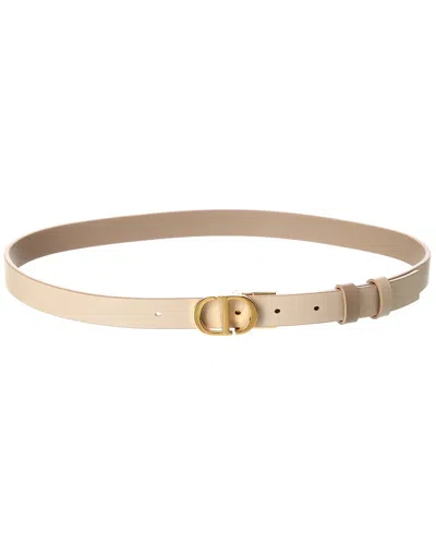 Dior 30 Montaigne Reversible Leather Belt In Neutral