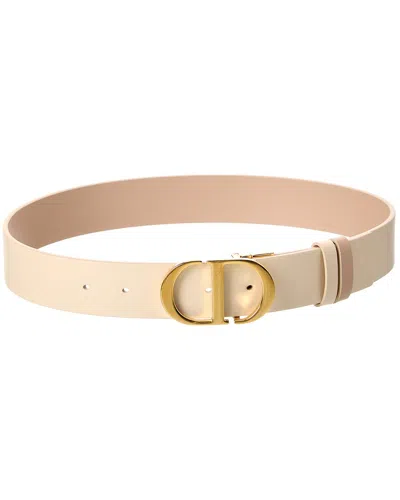 Dior 30 Montaigne Reversible Leather Belt In Neutral