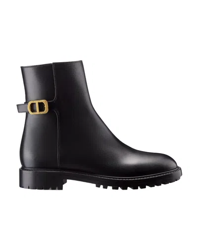 Dior 30 Montaigne Short Boots In Black