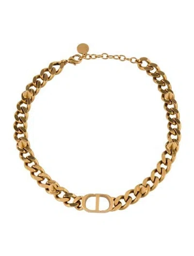 Pre-owned Dior 30 Montaigne Spike Choker Necklace, 15.5" In Multicolor