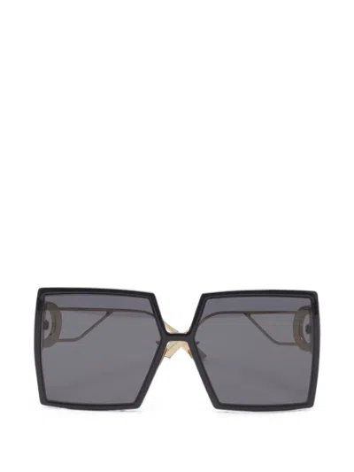 Pre-owned Dior 30 Montaigne Square Sunglasses In Black