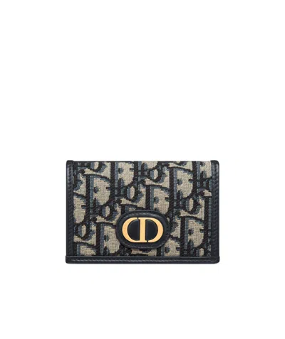 Dior 30 Montaigne Ultra-small Wallet In Blue