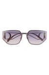 Dior 30montaigne B3u 65mm Gradient Oversize Butterfly Sunglasses In Multi