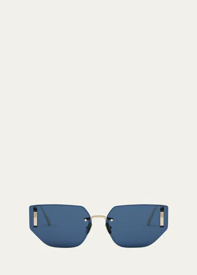 Dior 30montaigne B3u Sunglasses In Gold/blue Solid