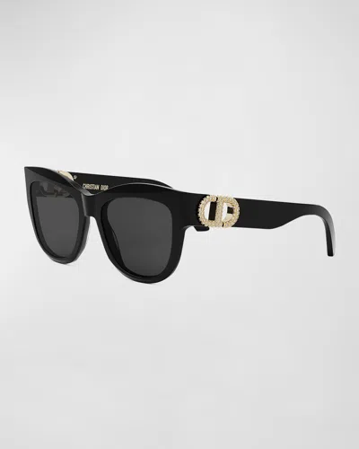 Dior 30montaigne B4i Sunglasses In Shiny Black Smoke