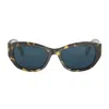 Dior 30montaigne B5u 20b0 Havana Sunglasses In Blue
