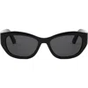 Dior 30montaigne B5u 54mm Oval Sunglasses In Black