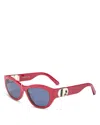 Dior 30montaigne B5u Cat Eye Sunglasses, 54mm In Red/blue Mirrored Solid