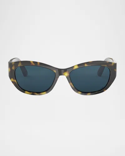 Dior 30montaigne B5u 20b0 Havana Sunglasses In Blue