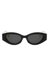 Dior 30montaigne B6i 51mm Oval Sunglasses In Black