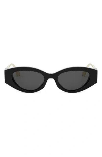 Dior 30montaigne B6i Oval Sunglasses, 51mm In Black