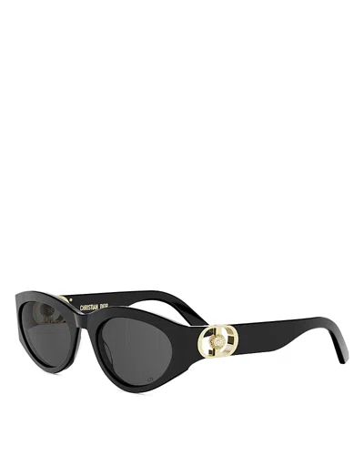 Dior 30montaigne B7i Oval Sunglasses, 54 Mm In Black