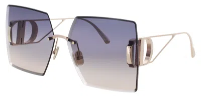 Dior 30montaigne Metal Sunglasses 64-14-135 In 28z - Shiny Rose Gold / Purple To Pink Gradient