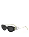 Dior 30montaigne B6i 51mm Oval Sunglasses In Black