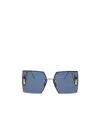 Dior 30montaigne S7u Square-frame Gold-tone Sunglasses In Blue