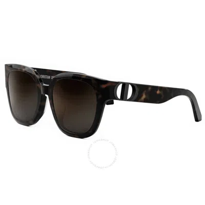 Dior 30montaigne S10f Smoke Mirror Square Ladies Sunglasses Cd40129f 52c 54 In Brown