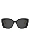 Dior 30montaigne S13i Sunglasses In Shiny Black/smoke