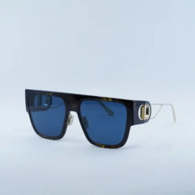 Pre-owned Dior 30montaigne S3u 22b0 Havana/blue 58-18-130 Sunglasses Authentic