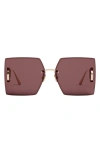 Dior 30montaigne S7u 64mm Oversize Square Sunglasses In Brown