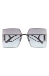 Dior 30montaigne S7u 64mm Oversize Square Sunglasses In Gray