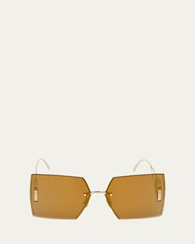 Dior 30montaigne S7u Sunglasses In Shiny Gold Dh Brown Mirror