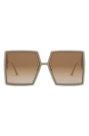 Dior Women's 30montaigne Su 58mm Geometric Sunglasses In Grey/ Other / Gradient Brown
