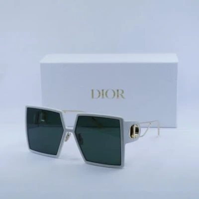 Pre-owned Dior 30montaigne Su 97c0 Ivory/gold/dark Green 58-15-130 Sunglasses Authe...