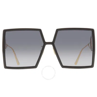 Dior 30montaigne Su Gradient Grey Square Ladies Sunglasses Cd40030u 01b 58 In Black