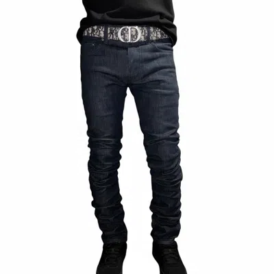 Pre-owned Dior 30x37  Stacked Japan Raw Denim Jeans Navy Blue Archive