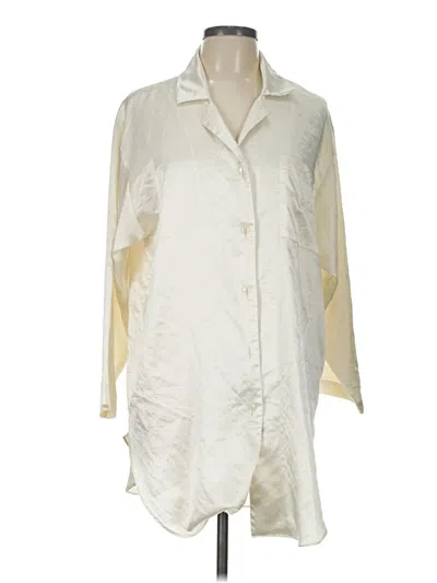 Pre-owned Dior 3/4 Sleeve Button Down Shirt In Ivory