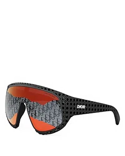 Dior 3d M1u Mask Sunglasses In Black/orange Solid