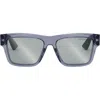 Dior 3d S2i 56mm Mirrored Rectangular Sunglasses In Shiny Blue/green Mirror