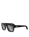 Dior Full Frame Sunglasses In Black/smole Mirrored