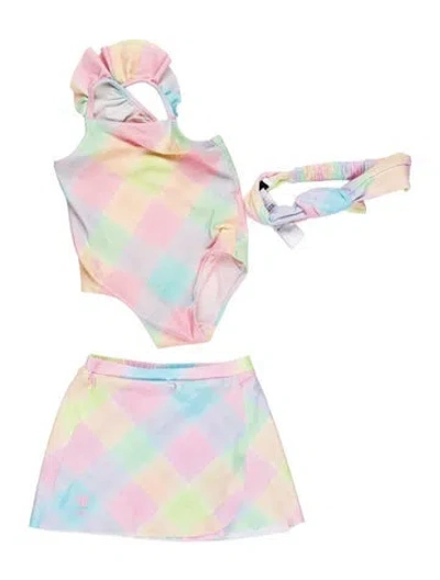 Pre-owned Dior Babies' 3-piece Bathing Suit Set In Pink