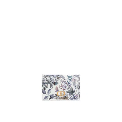 Dior 4 Saisons Hiver Print Caro Glycine Wallet Women In White