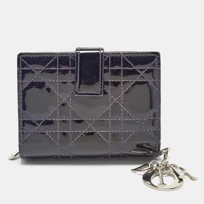 Pre-owned Dior 5 Gusset Card Holder In Purple