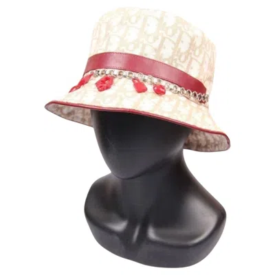 Pre-owned Dior 57  Galliano  Trotter Charms Monogram Oblique Bucket Hat Issimo 57 In Black