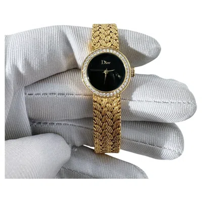 Pre-owned Dior 66.84g 18k Yellow Gold 0.47ct Brilliant-cut Diamonds Watch Cd040150m005