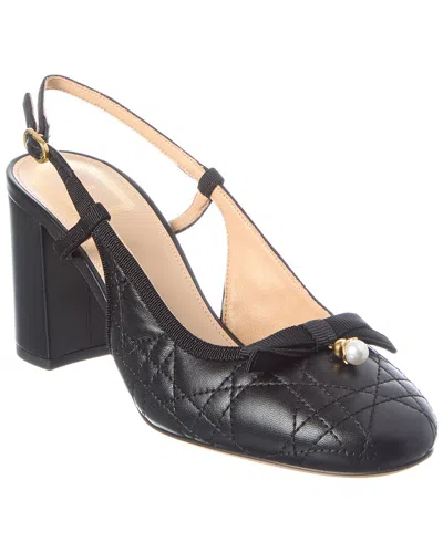 Dior 76 Leather Slingback Pump In Black
