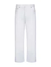 Dior Christian  Button Detailed Straight Leg Trousers In White