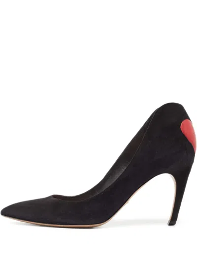 Pre-owned Dior 85mm Heart-motif Heeled Pumps