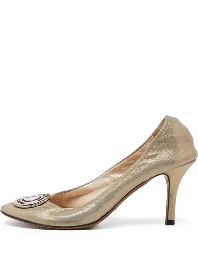 Pre-owned Dior 90mm Logo-plaque Pumps