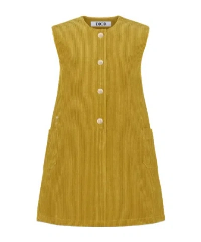 Dior A Line Dress In Yellow