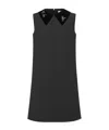 Dior A-line Embroidered Dress In Black