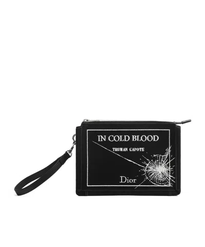 Dior A5 Triangle Pouch In Black