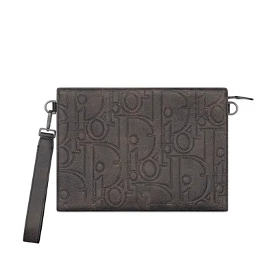 Dior A5 Triangle Pouch In Brown