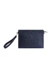 Dior A5 Triangle Pouch In Navy Blue