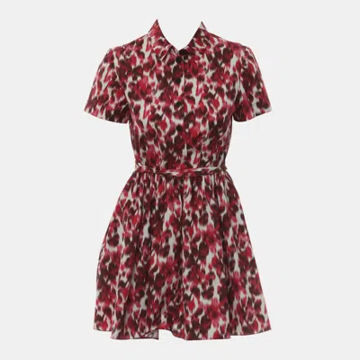 Pre-owned Dior Abstract Print Shirt Dress Us 4 In Multi