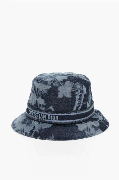 Dior Acid Wash Effect Denim D-bobby Bucket Hat