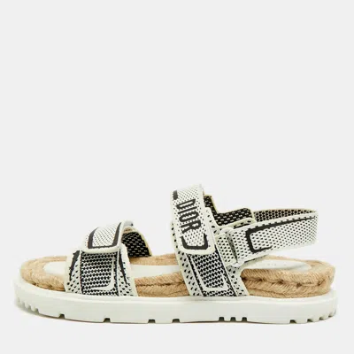 Pre-owned Dior Act Sandals Size 39.5 In White